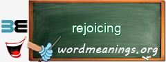 WordMeaning blackboard for rejoicing